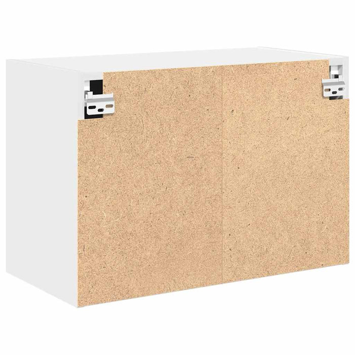 Garage Wall Cabinets 2 pcs White Engineered Wood