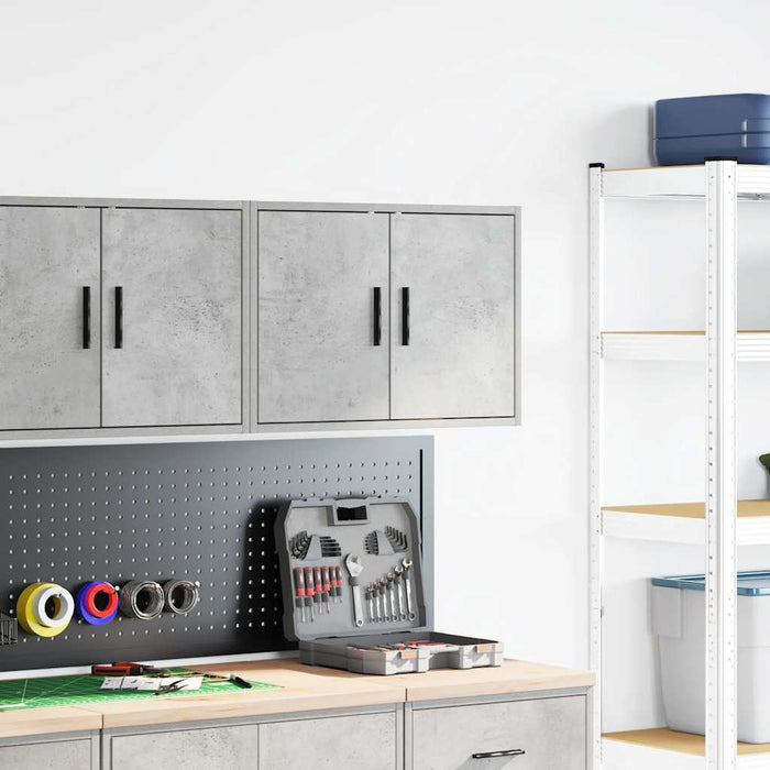 Garage Wall Cabinet Concrete Grey Engineered Wood