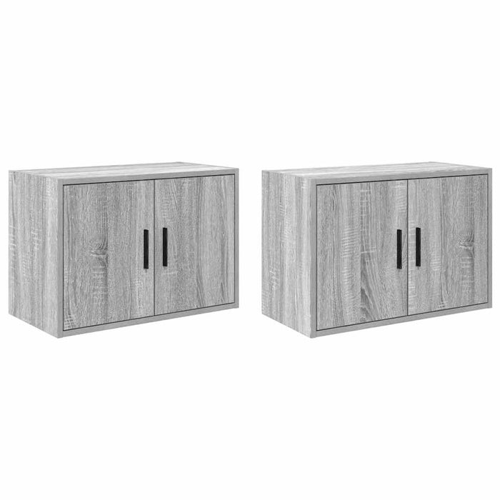 Garage Wall Cabinets 2 pcs Grey Sonoma Engineered Wood