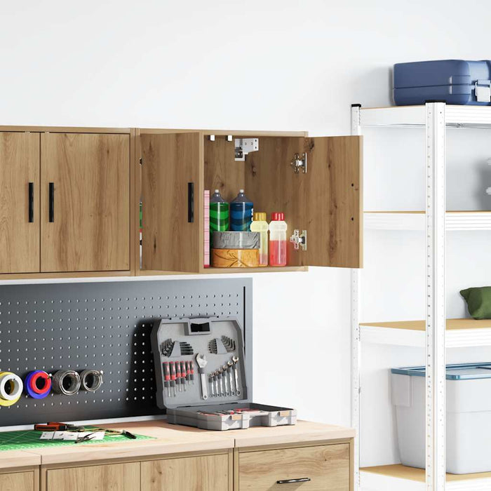 Garage Wall Cabinet Artisan Oak Engineered Wood