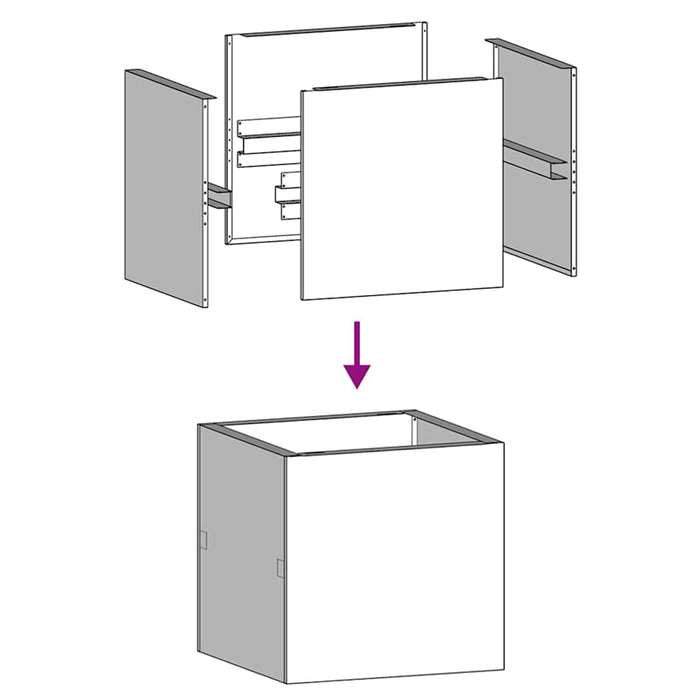 Кашпо 40x40x40 см Нержавеющая сталь