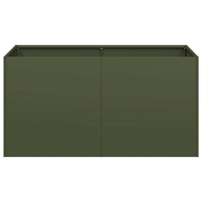 Planter Olive Green 80x40x40 cm Cold-rolled Steel