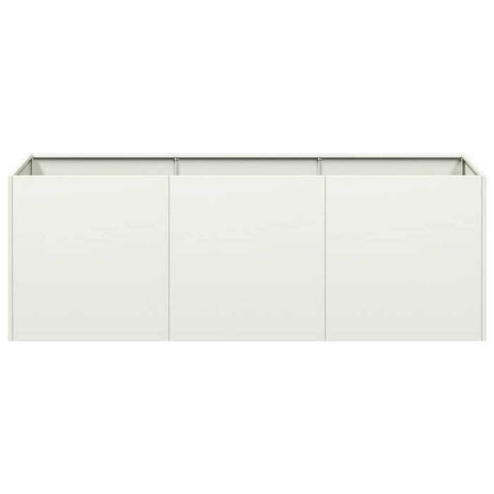 Planter White 120x40x40 cm Cold-rolled Steel