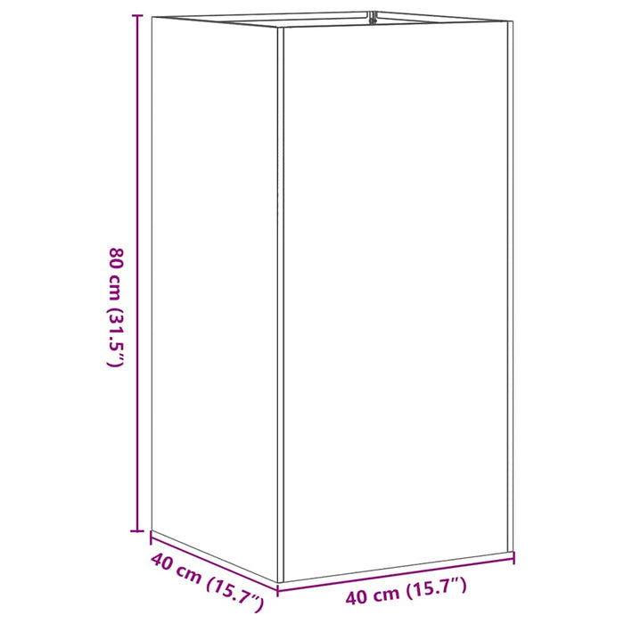 Саксия Антрацит 40x40x80 см Студеновалцована стомана