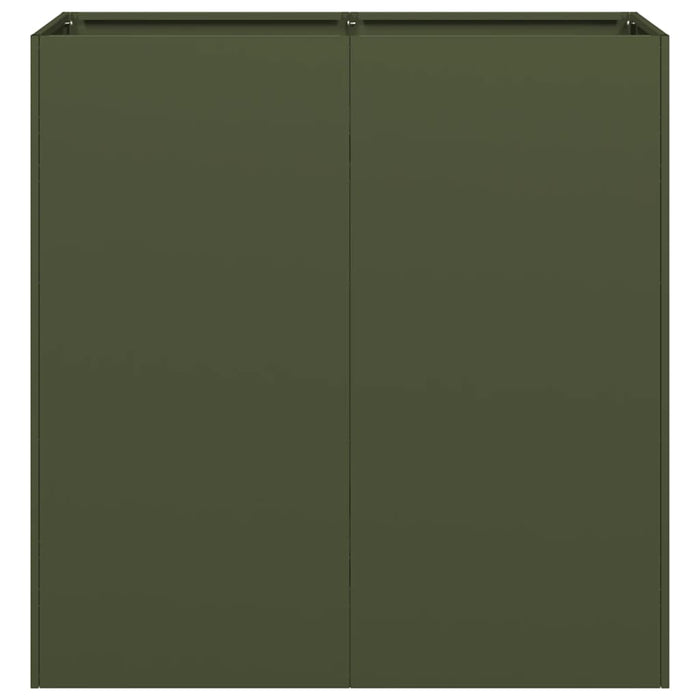 Planter Olive Green 80x40x80 cm Cold-rolled Steel