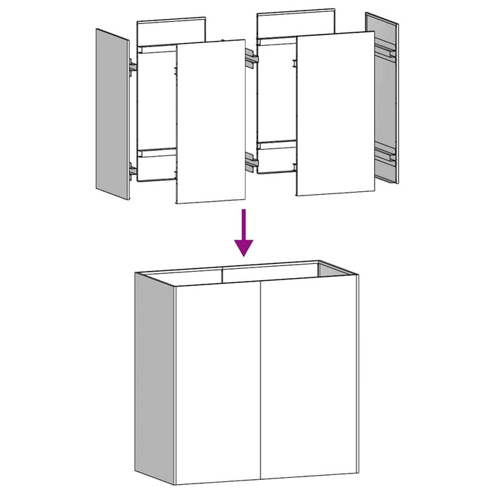 Саксия 80x40x80 см Неръждаема стомана