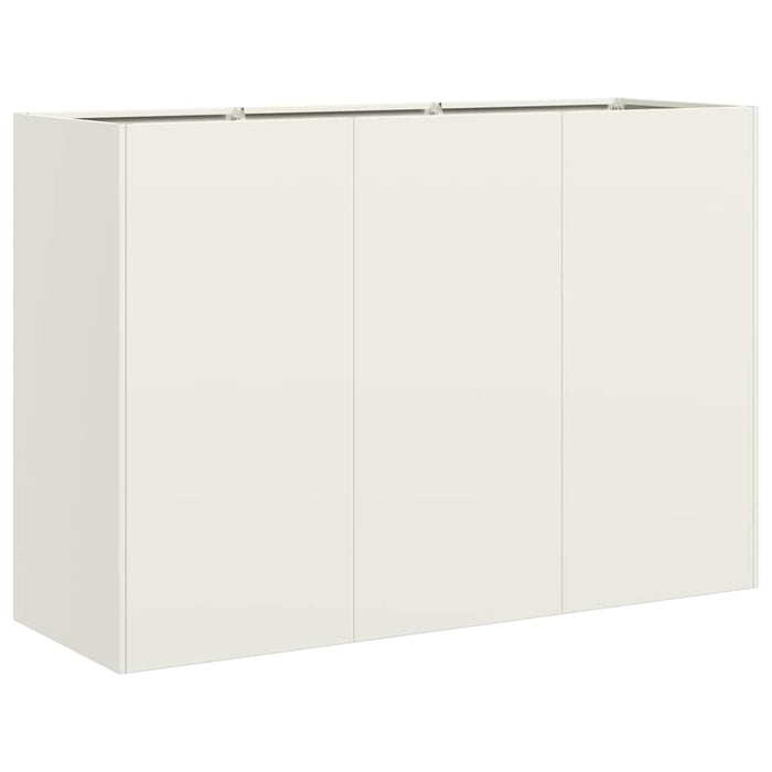 Planter White 120x40x80 cm Cold-rolled Steel