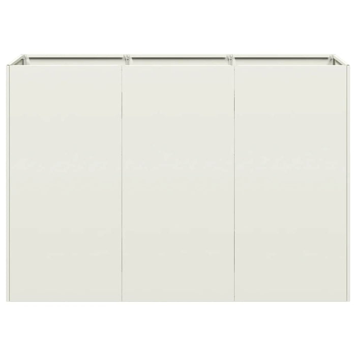 Planter White 120x40x80 cm Cold-rolled Steel