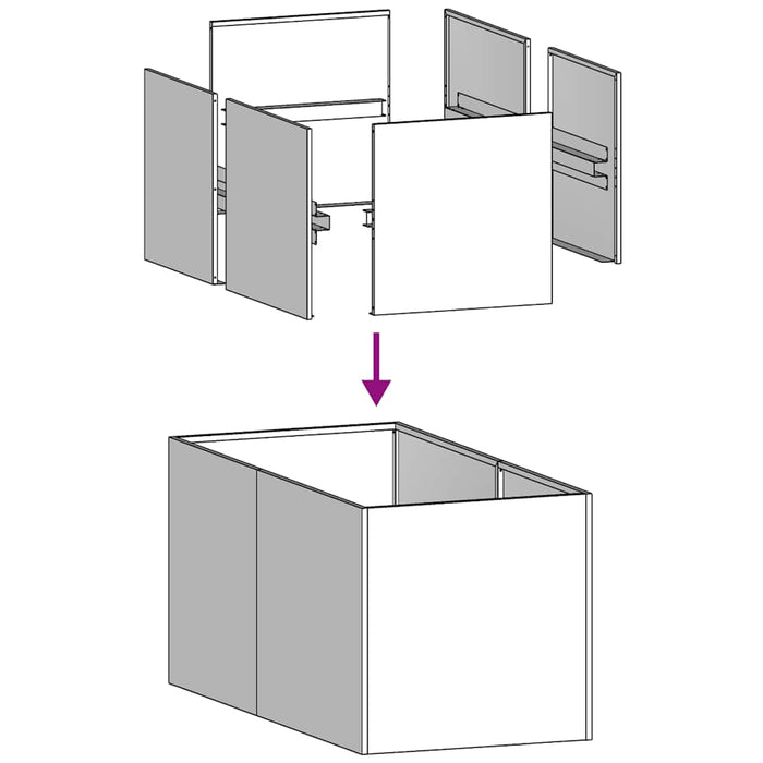 Саксия 40x80x40 см Неръждаема стомана