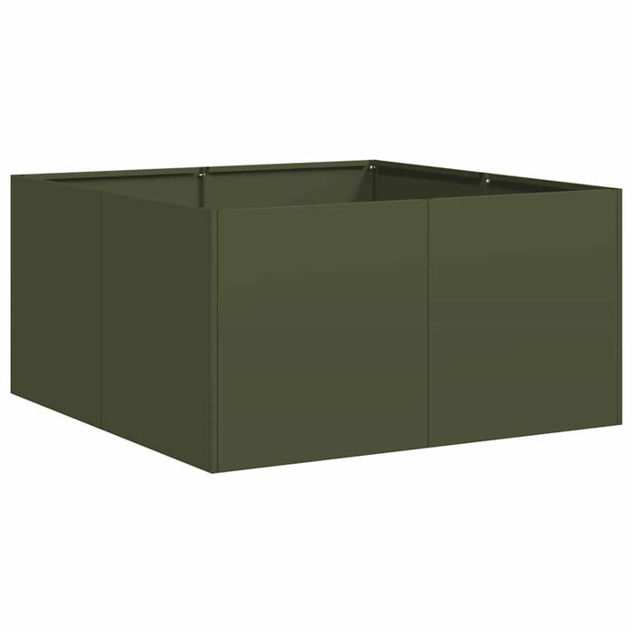 Planter Olive Green 80x80x40 cm Cold-rolled Steel