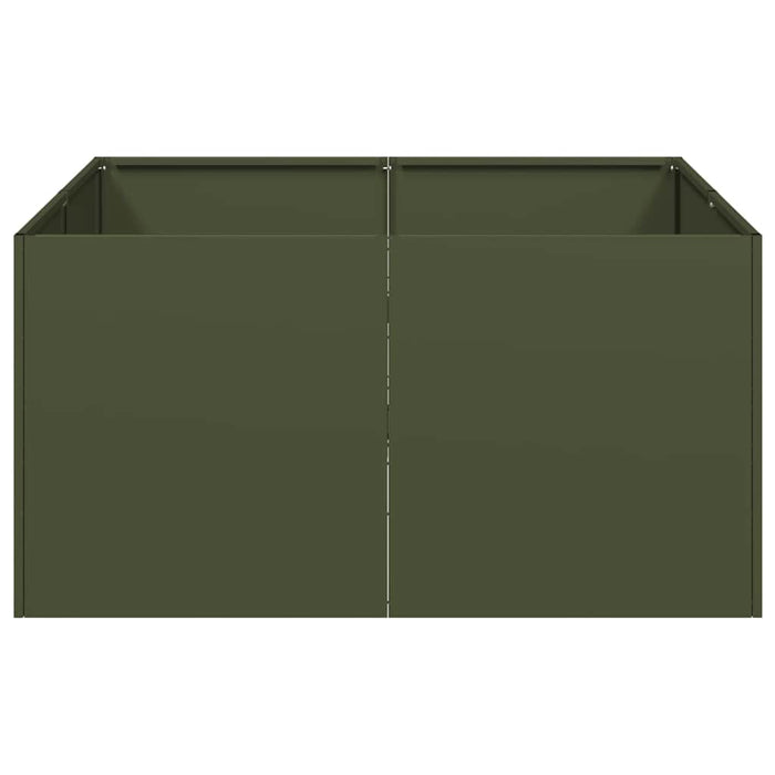 Planter Olive Green 80x80x40 cm Cold-rolled Steel