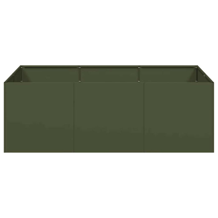 Planter Olive Green 120x80x40 cm Steel