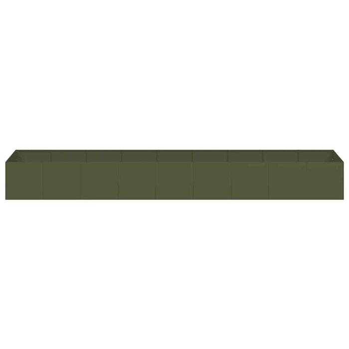 Planter Olive Green 360x80x40 cm Steel