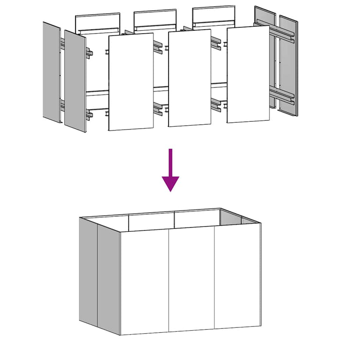 Садия 120x80x80 см Поцинкована стомана