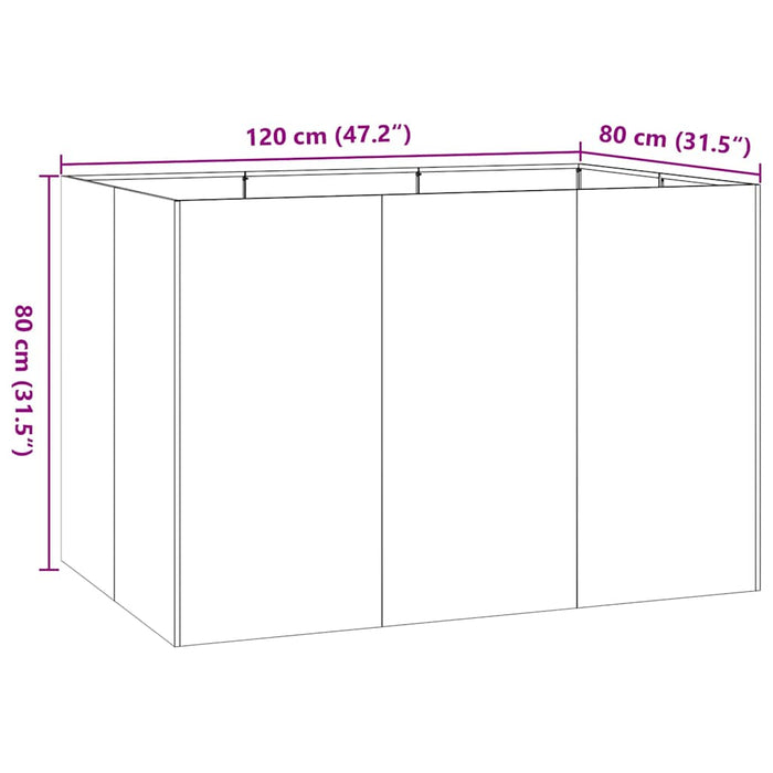 Садия 120x80x80 см Поцинкована стомана