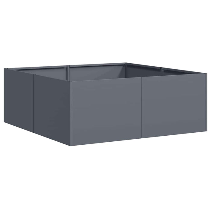 Planter Anthracite 80x80x30 cm Steel