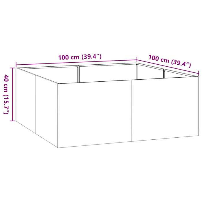 Садия 100x100x40 см Поцинкована стомана