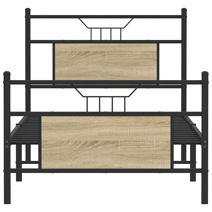 Bed Frame without Mattress Sonoma Oak 90x200 cm Engineered Wood