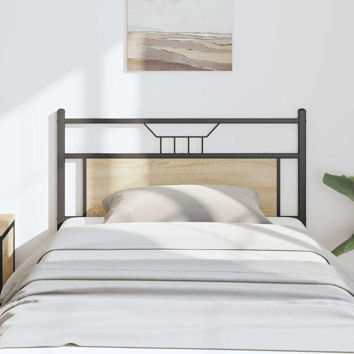 Headboard Sonoma Oak 107 cm Engineered Wood and Steel