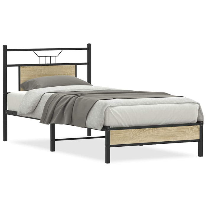 Bed Frame without Mattress Sonoma Oak 80x200 cm Engineered Wood