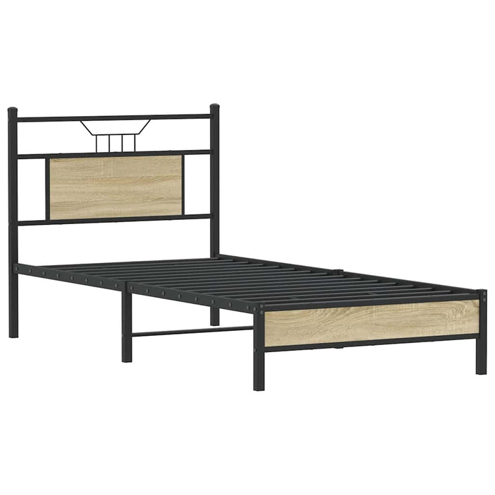 Bed Frame without Mattress Sonoma Oak 80x200 cm Engineered Wood