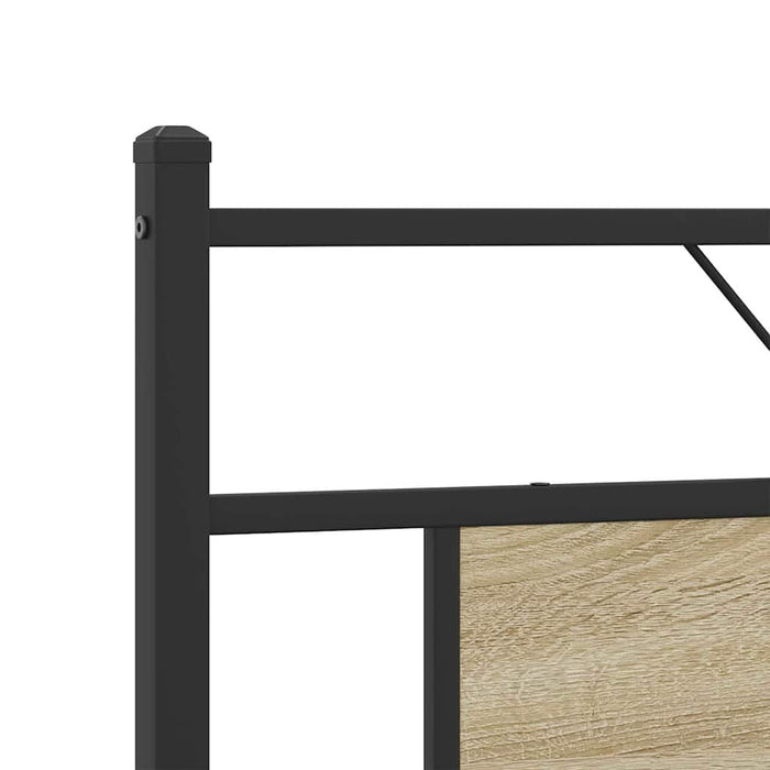 Bed Frame without Mattress Sonoma Oak 160x200 cm Engineered Wood