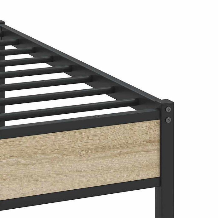 Bed Frame without Mattress Sonoma Oak 160x200 cm Engineered Wood