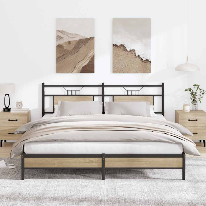 Bed Frame without Mattress Sonoma Oak 160x200 cm Engineered Wood