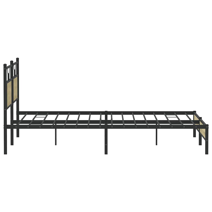 Bed Frame without Mattress Sonoma Oak 183x203 cm Engineered Wood