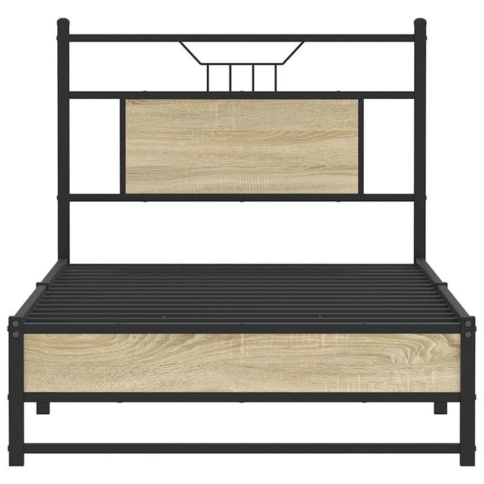 Bed Frame without Mattress Sonoma Oak 75x190 cm Small Single Engineered Wood