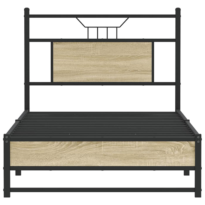 Bed Frame without Mattress Sonoma Oak 90x200 cm Engineered Wood