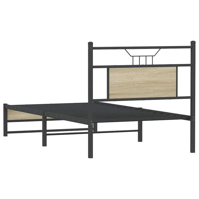 Bed Frame without Mattress Sonoma Oak 90x200 cm Engineered Wood