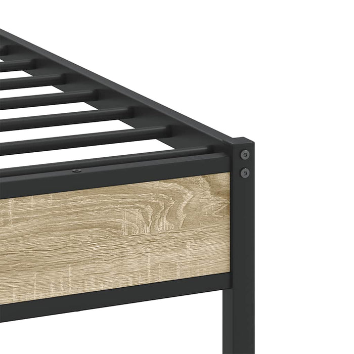 Bed Frame without Mattress Sonoma Oak 90x200 cm Engineered Wood