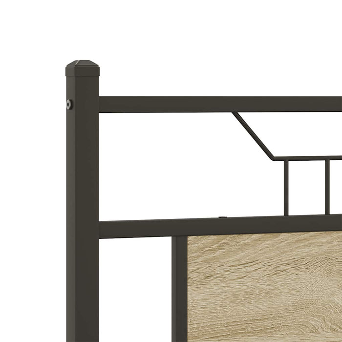 Bed Frame without Mattress Sonoma Oak 140x190 cm Engineered Wood