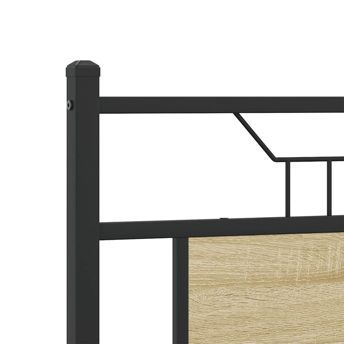 Bed Frame without Mattress Sonoma Oak 140x200 cm Engineered Wood