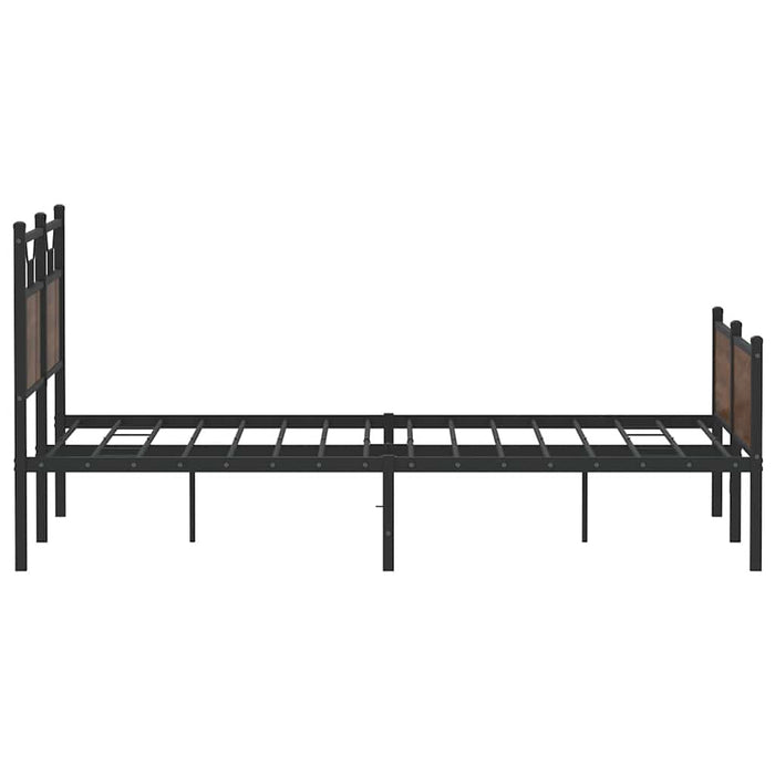 Bed Frame without Mattress Brown Oak 150x200 cm King Size Engineered Wood