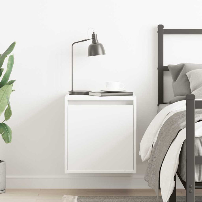 Wall-Mounted Bedside Cabinet White 38x34x40 cm