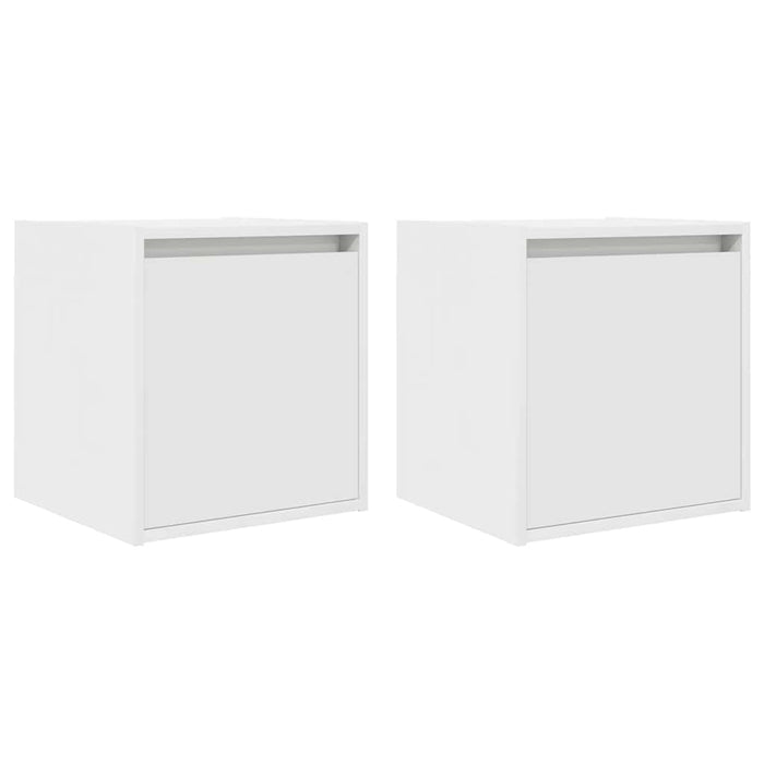 Wall-Mounted Bedside Cabinets 2 pcs White 38x34x40 cm