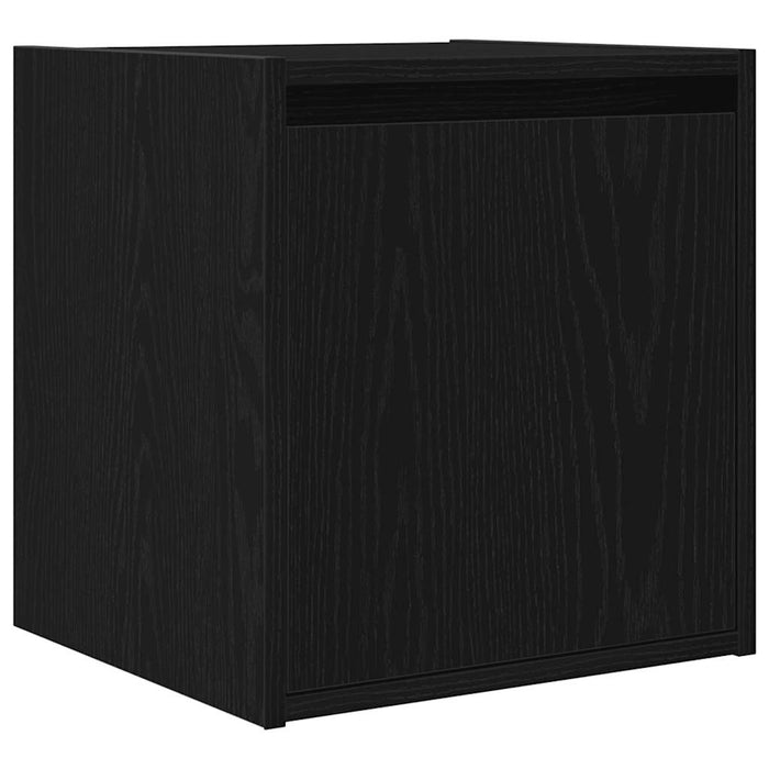 Wall-Mounted Bedside Cabinet Black 38x34x40 cm