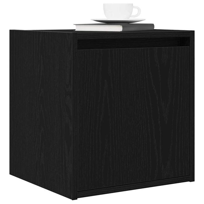 Wall-Mounted Bedside Cabinet Black 38x34x40 cm