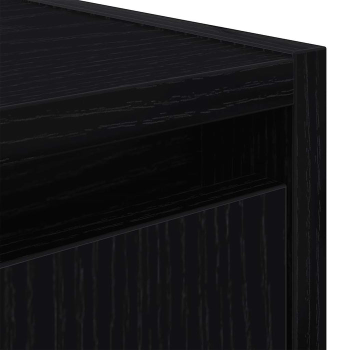 Wall-Mounted Bedside Cabinet Black 38x34x40 cm