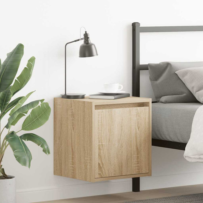 Wall-Mounted Bedside Cabinets 2 pcs Sonoma Oak 38x34x40 cm