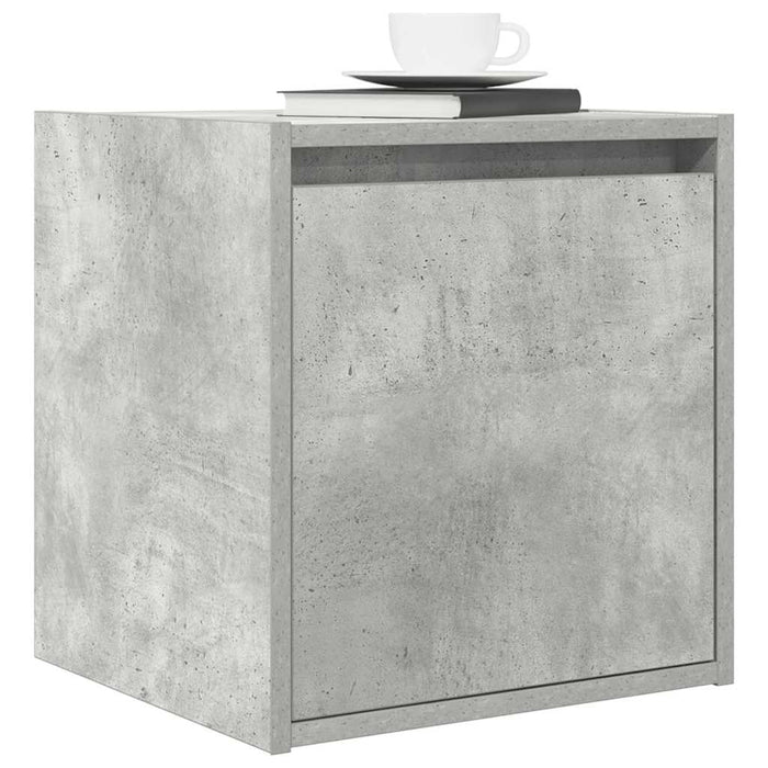 Noptiera Montata pe Perete Gri Beton 38x34x40 cm