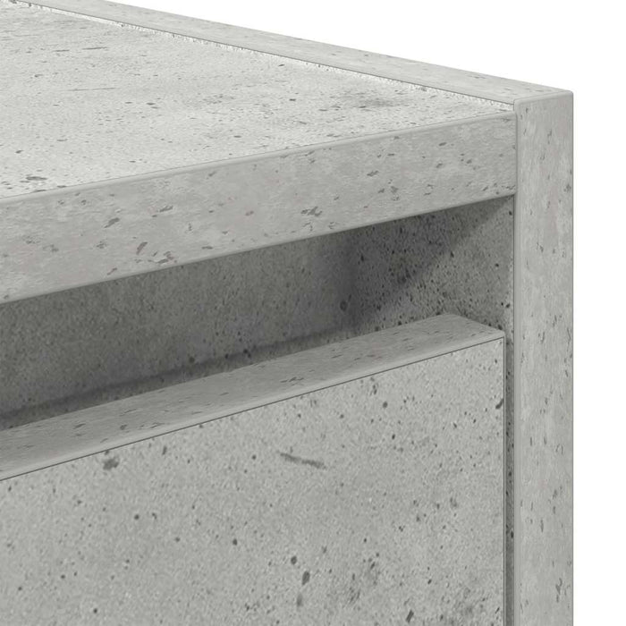 Noptiera Montata pe Perete Gri Beton 38x34x40 cm