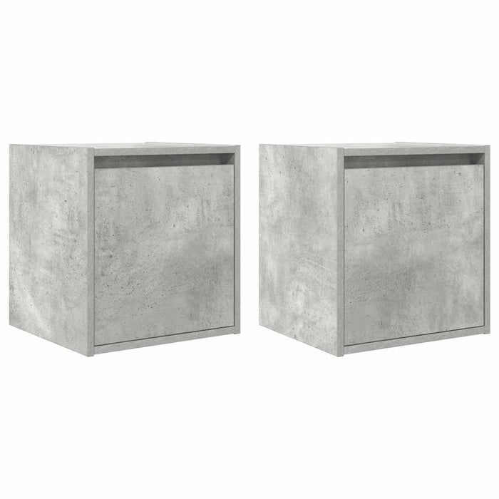 Wall-Mounted Bedside Cabinets 2 pcs Concrete Grey 38x34x40 cm