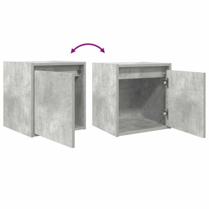 Wall-Mounted Bedside Cabinets 2 pcs Concrete Grey 38x34x40 cm