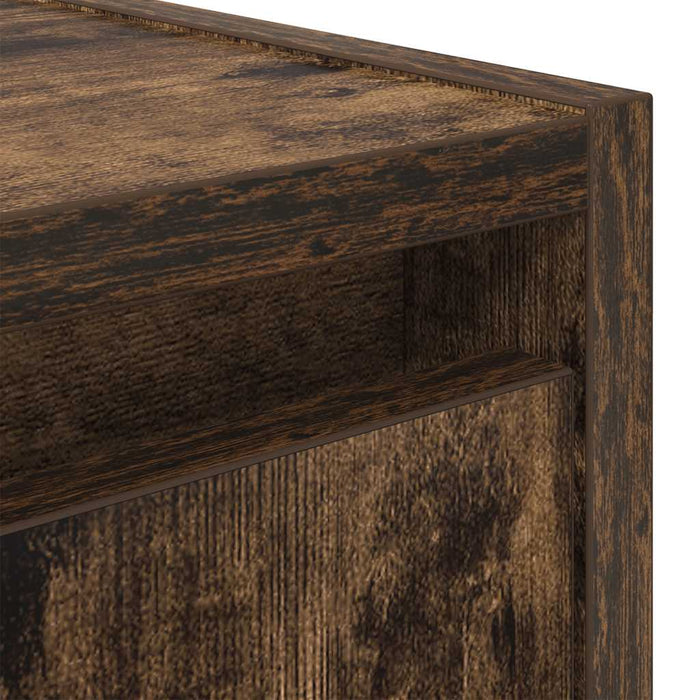 Wall-Mounted Bedside Cabinet Smoked Oak 38x34x40 cm