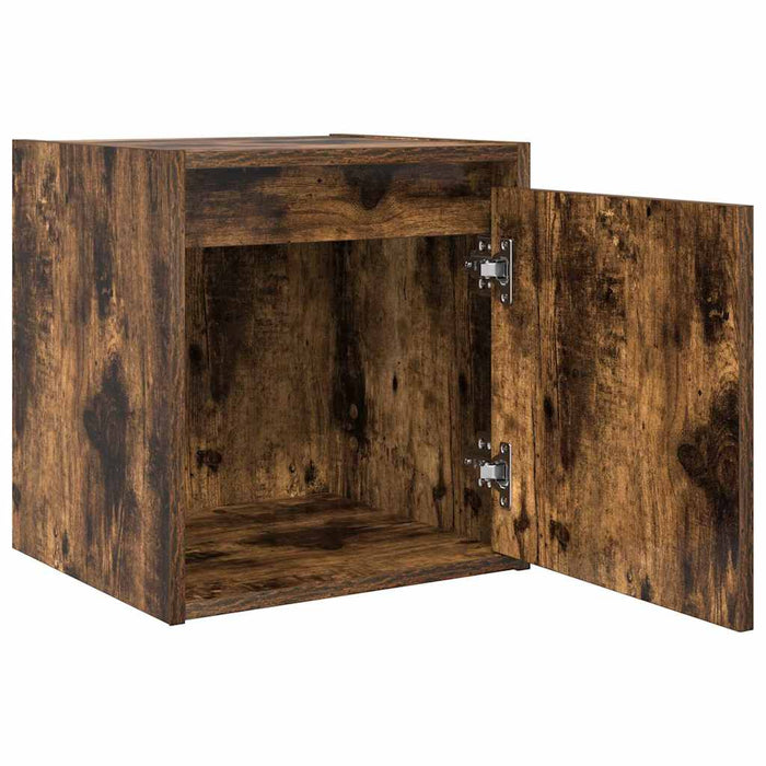 Wall-Mounted Bedside Cabinets 2 pcs Smoked Oak 38x34x40 cm