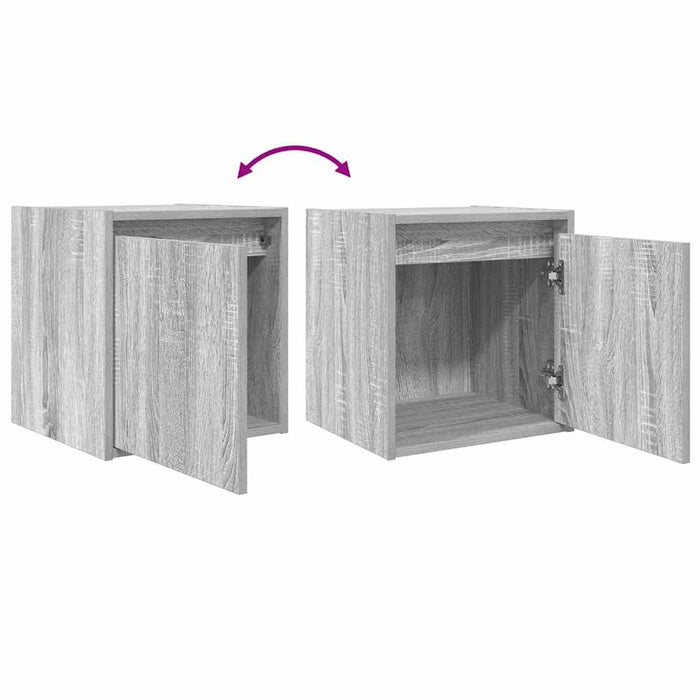 Wall-Mounted Bedside Cabinets 2 pcs Grey Sonoma 38x34x40 cm