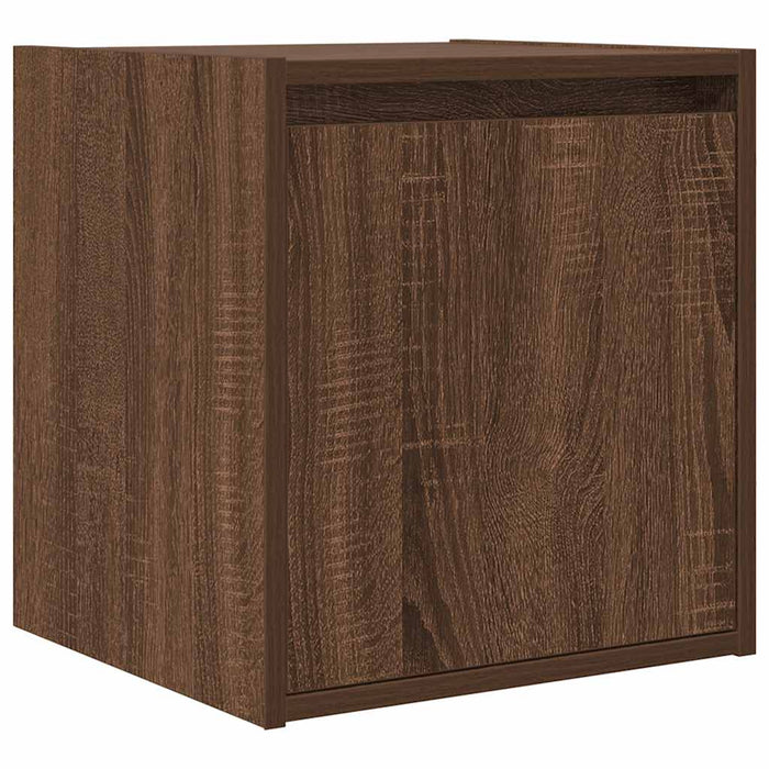 Wall-Mounted Bedside Cabinet Brown Oak 38x34x40 cm